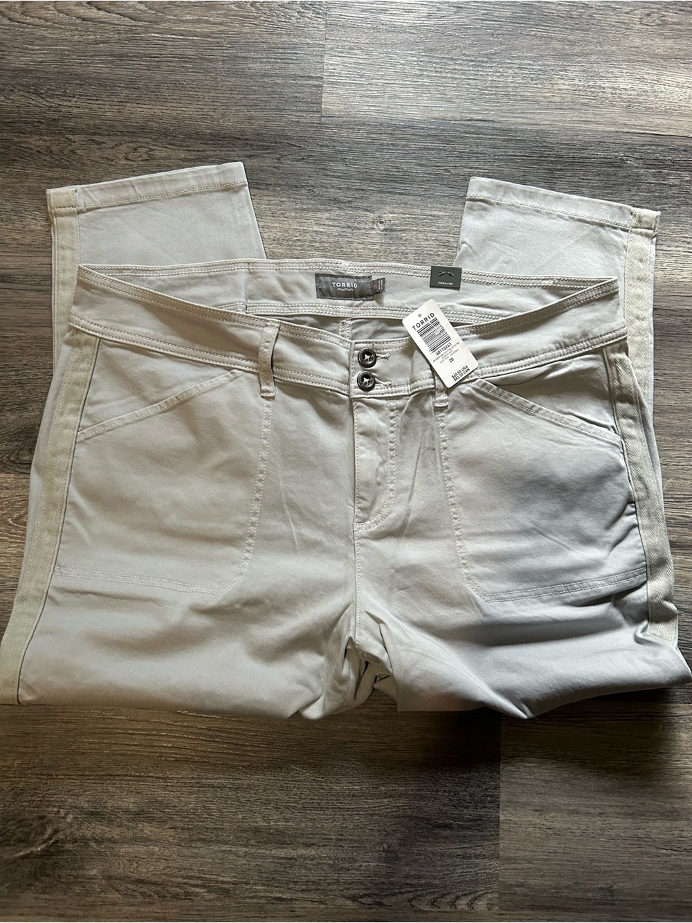 Torrid Harbor Mist Slim Stretch Pants - Light Gray